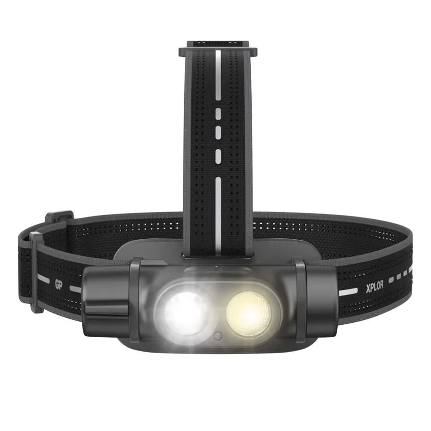 LED Prigušiva punjiva naglavna svjetiljka GP XPLOR PHR19 LED/1x18650/5V IPX8