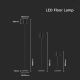 LED Prigušiva punjiva podna lampa LED/4W/5V 4400 mAh 4000K IP54 crna