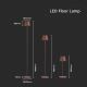 LED Prigušiva punjiva podna lampa LED/4W/5V 4400 mAh 4000K IP54 smeđa