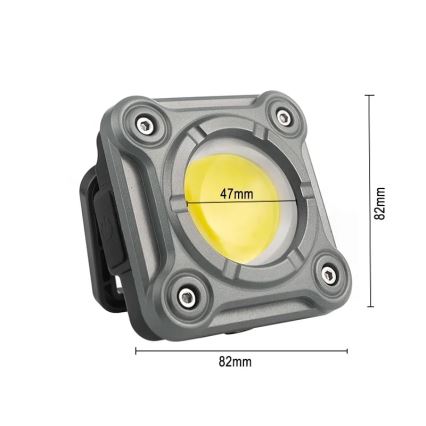 LED Prigušiva punjiva radna svjetiljka LED/15W/5V IPX4 1000 lm 2000 mAh