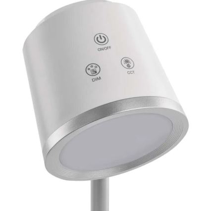 LED Prigušiva punjiva stolna lampa 4u1 LED/6W/3,7V 3000K/4000K/6500K 1500mAh bijela