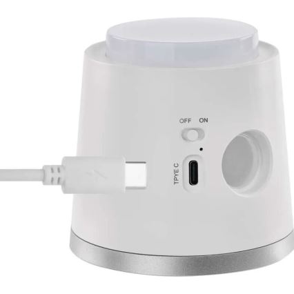 LED Prigušiva punjiva stolna lampa 4u1 LED/6W/3,7V 3000K/4000K/6500K 1500mAh bijela