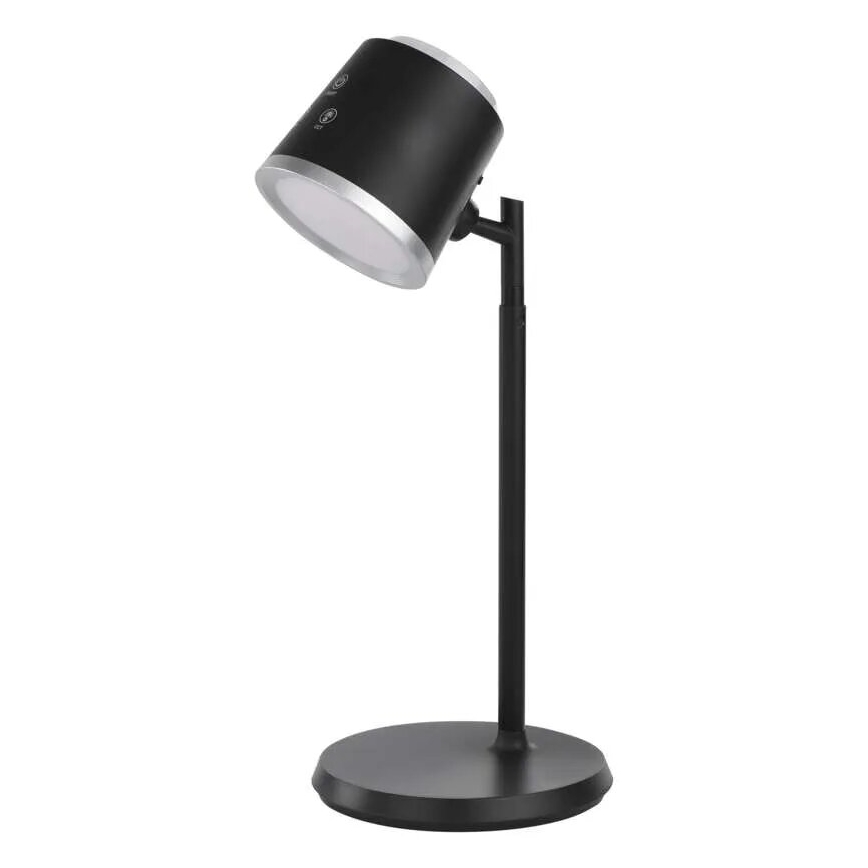 LED Prigušiva punjiva stolna lampa 4u1 LED/6W/3,7V 3000K/4000K/6500K 1500mAh crna