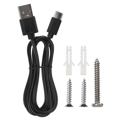 LED Prigušiva punjiva stolna lampa 4u1 LED/6W/3,7V 3000K/4000K/6500K 1500mAh crna