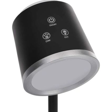 LED Prigušiva punjiva stolna lampa 4u1 LED/6W/3,7V 3000K/4000K/6500K 1500mAh crna