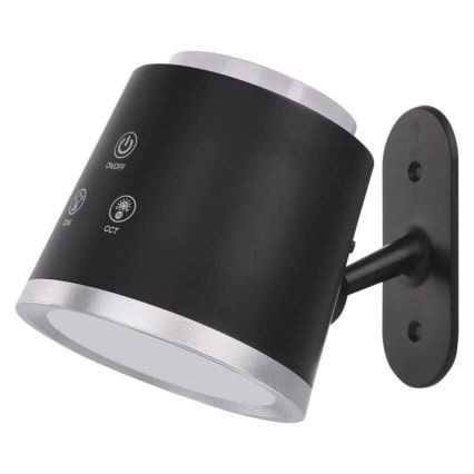 LED Prigušiva punjiva stolna lampa 4u1 LED/6W/3,7V 3000K/4000K/6500K 1500mAh crna