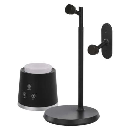 LED Prigušiva punjiva stolna lampa 4u1 LED/6W/3,7V 3000K/4000K/6500K 1500mAh crna