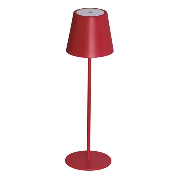 LED Prigušiva punjiva stolna lampa INITA LED/1,2W/1800 mAh IP54 crvena