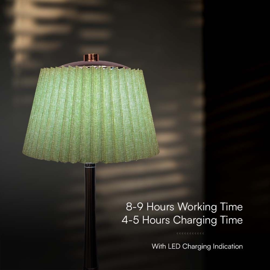 LED Prigušiva punjiva dodirna stolna lampa LED/1,5W/5V 3000/4000/6000K 1800 mAh zelena
