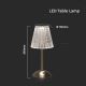 LED Prigušiva punjiva dodirna stolna lampa LED/2,4W/5V 3000-6000K 1800 mAh krom