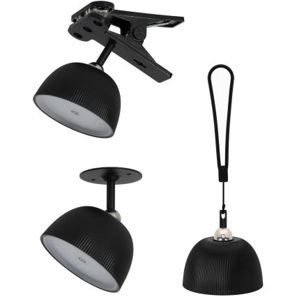 LED Prigušiva punjiva stolna lampa 4u1 LED/3,5W/5V 3000/4000/6500K IP54 1800 mAh crna