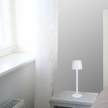 LED Prigušiva punjiva dodirna stolna lampa LED/3W/5V 3000K 1800 mAh bijela