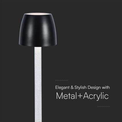 LED Prigušiva punjiva dodirna stolna lampa LED/3W/5V 3000K 1800 mAh bijela