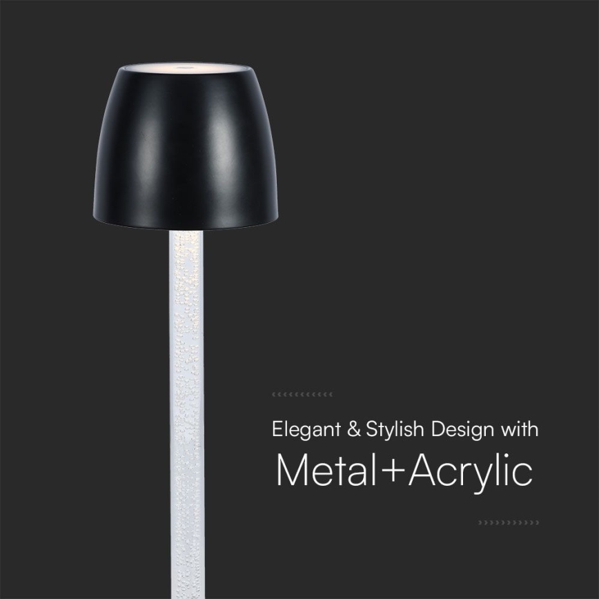 LED Prigušiva punjiva dodirna stolna lampa LED/3W/5V 3000K 1800 mAh bijela
