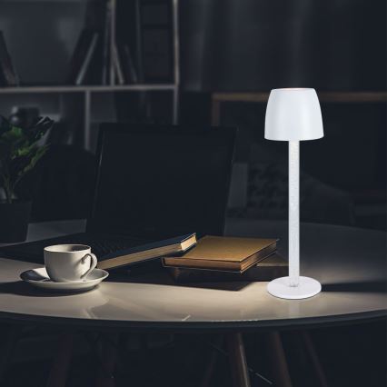 LED Prigušiva punjiva dodirna stolna lampa LED/3W/5V 3000K 1800 mAh crna