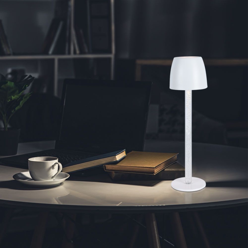 LED Prigušiva punjiva dodirna stolna lampa LED/3W/5V 3000K 1800 mAh crna
