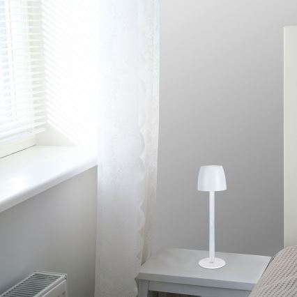 LED Prigušiva punjiva dodirna stolna lampa LED/3W/5V 3000K 1800 mAh crna