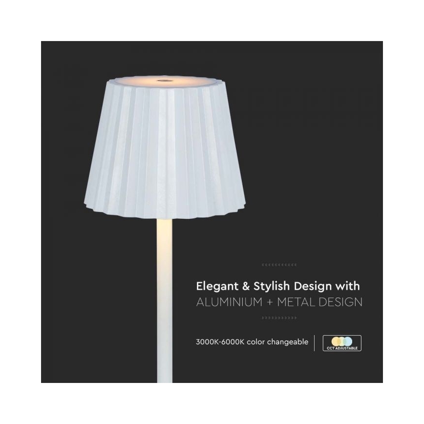 LED Prigušiva punjiva stolna lampa na dodir LED/4W/5V 3000-6000K 1800 mAh bijela