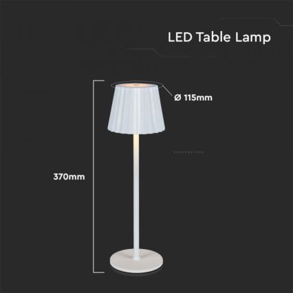 LED Prigušiva punjiva stolna lampa na dodir LED/4W/5V 3000-6000K 1800 mAh bijela