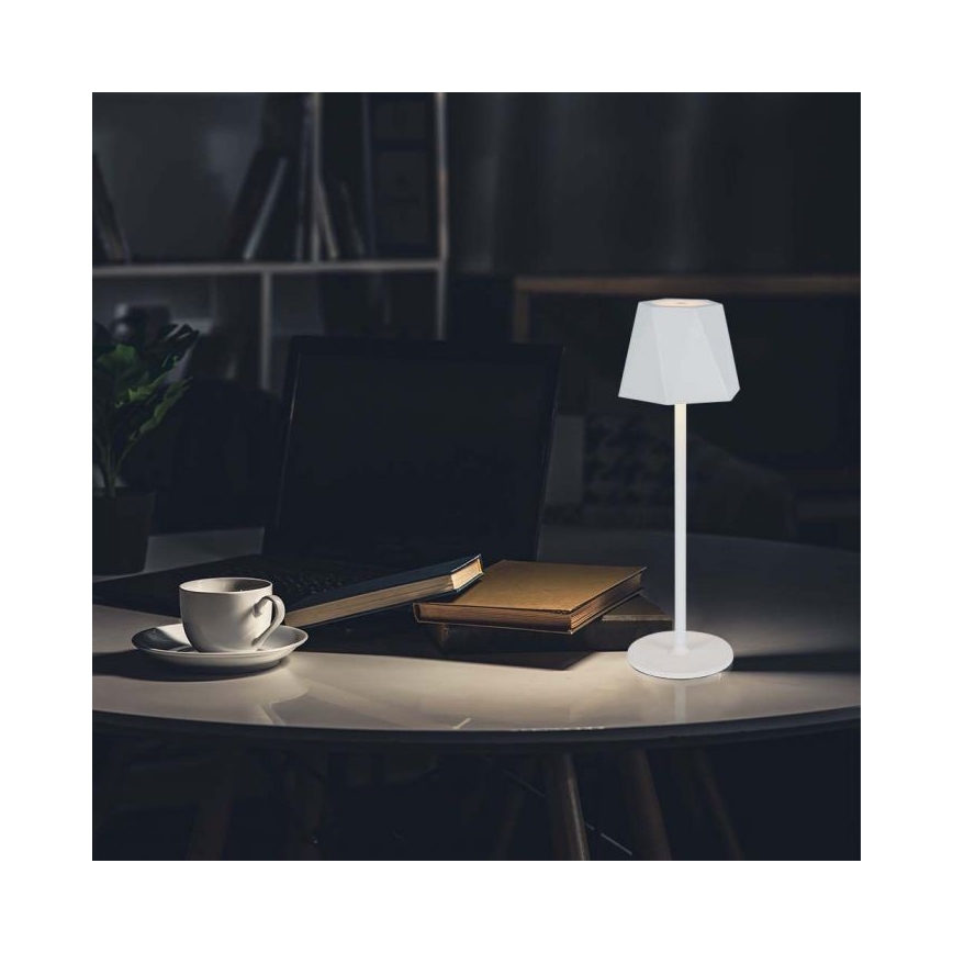 LED Prigušiva punjiva stolna lampa na dodir LED/4W/5V 3000-6000K 1800 mAh bijela