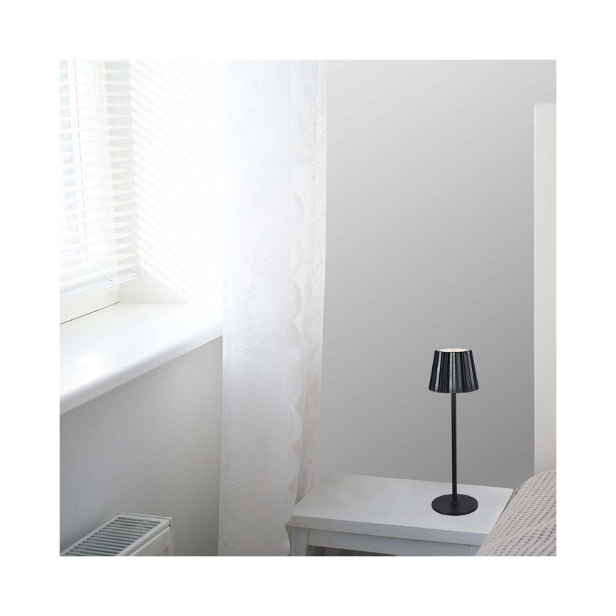 LED Prigušiva punjiva stolna lampa na dodir LED/4W/5V 3000-6000K 1800 mAh crna