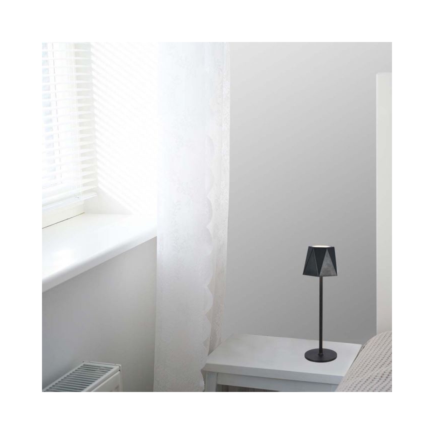 LED Prigušiva punjiva stolna lampa na dodir LED/4W/5V 3000-6000K 1800 mAh crna