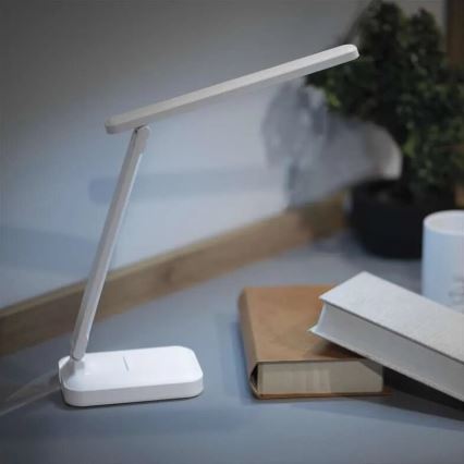 LED Prigušiva punjiva stolna lampa LED/5W/3,7V 3000K/4000K/6500K 800mAh bijela