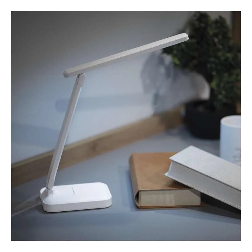 LED Prigušiva punjiva stolna lampa LED/5W/3,7V 3000K/4000K/6500K 800mAh bijela