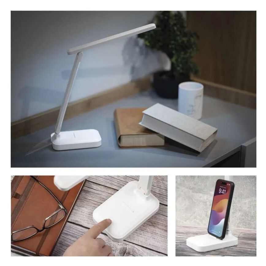 LED Prigušiva punjiva stolna lampa LED/5W/3,7V 3000K/4000K/6500K 800mAh bijela