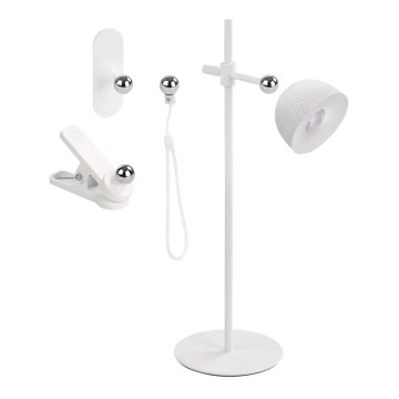 LED Prigušiva punjiva stolna lampa magnetna 4u1 LED/4,2W/3,7V 4000K 1200mAh bijela