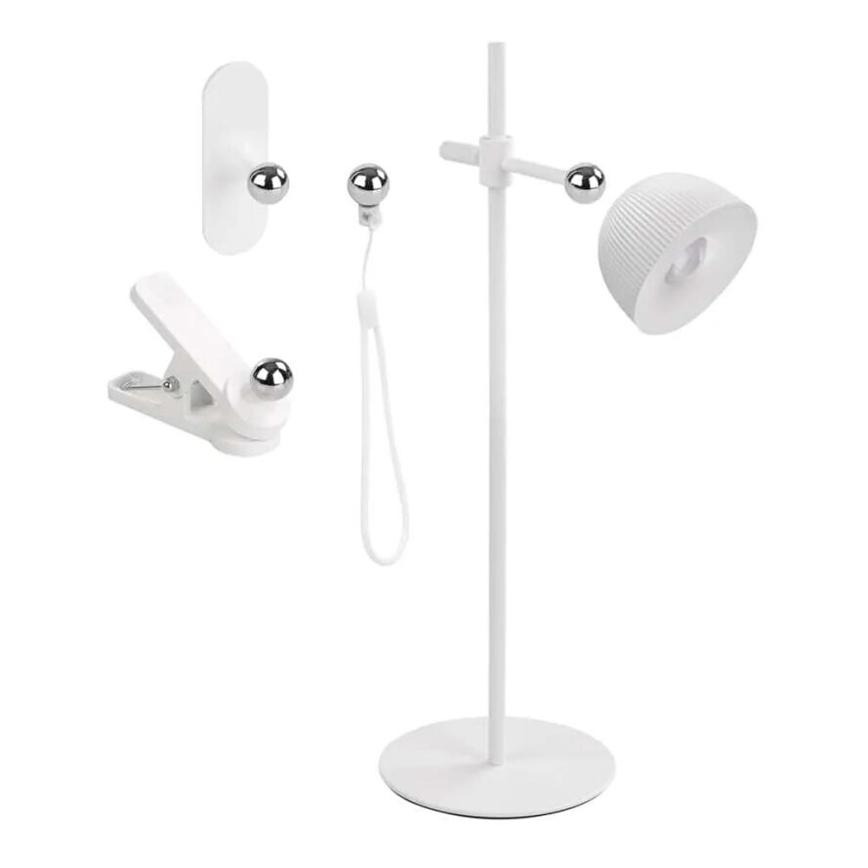 LED Prigušiva punjiva stolna lampa magnetna 4u1 LED/4,2W/3,7V 4000K 1200mAh bijela