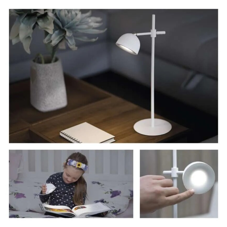 LED Prigušiva punjiva stolna lampa magnetna 4u1 LED/4,2W/3,7V 4000K 1200mAh bijela