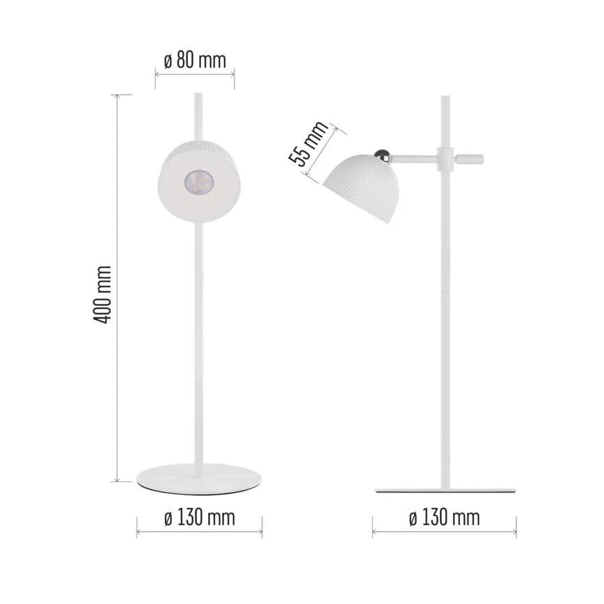 LED Prigušiva punjiva stolna lampa magnetna 4u1 LED/4,2W/3,7V 4000K 1200mAh bijela