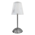 LED Prigušiva punjiva stolna lampa na dodir ELBA LED/1,6W/800 mAh mat krom/prozirna