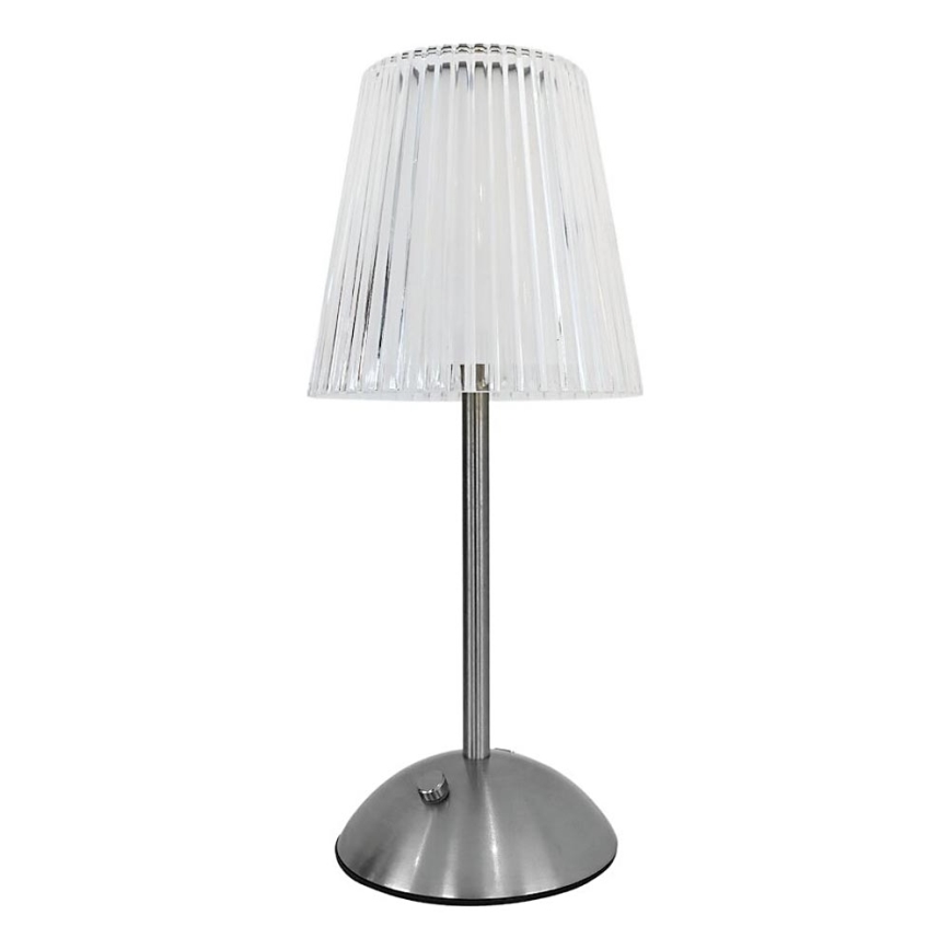 LED Prigušiva punjiva stolna lampa na dodir ELBA LED/1,6W/800 mAh mat krom/prozirna