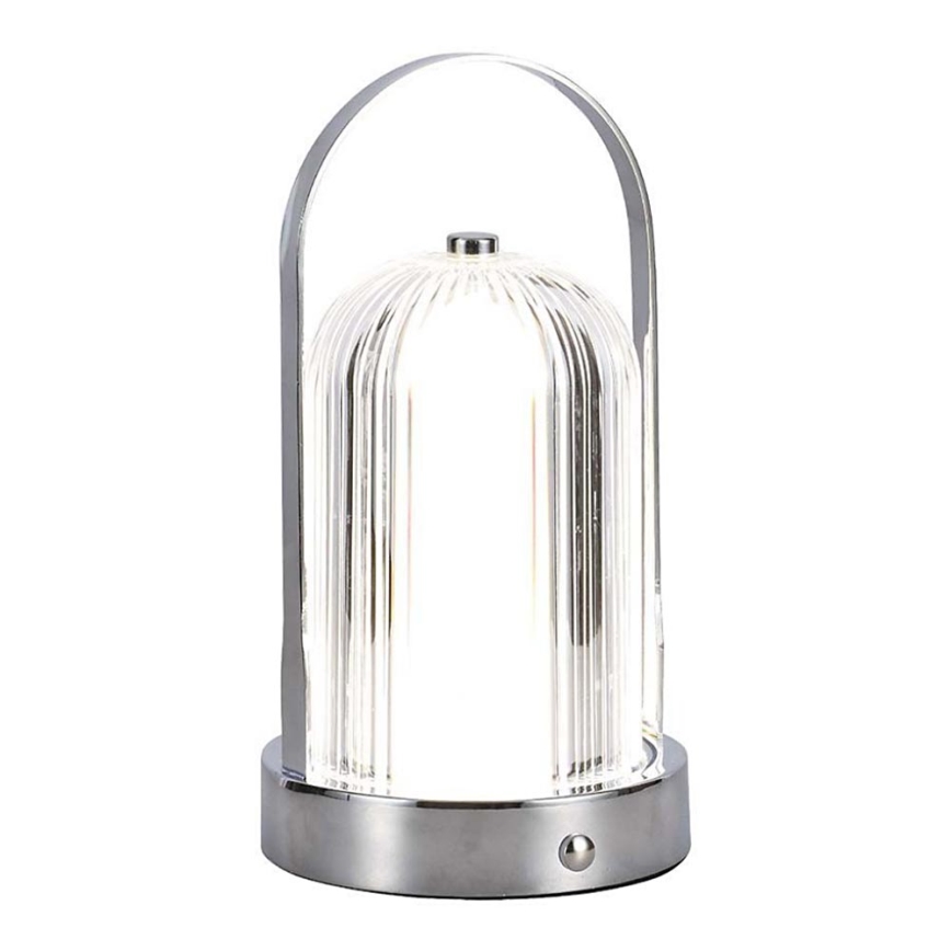 LED Prigušiva punjiva stolna lampa na dodir LED/1W/5V 3000-6000K 1800 mAh mat krom