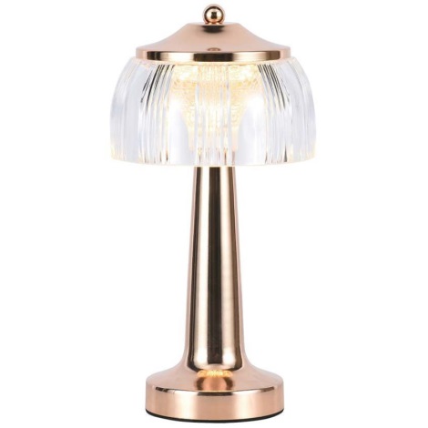 LED Prigušiva punjiva stolna lampa na dodir LED/1W/5V 3000-6000K 1800 mAh rose gold