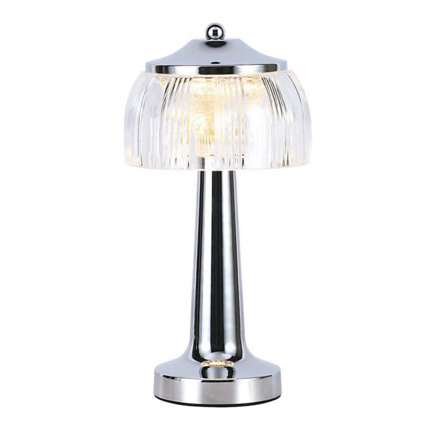 LED Prigušiva punjiva stolna lampa na dodir LED/1W/5V 3000-6000K 1800 mAh sjajni krom
