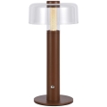 LED Prigušiva punjiva stolna lampa na dodir LED/1W/5V 3000K 1800 mAh smeđa
