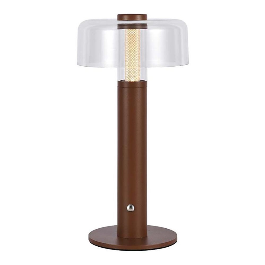 LED Prigušiva punjiva stolna lampa na dodir LED/1W/5V 3000K 1800 mAh smeđa