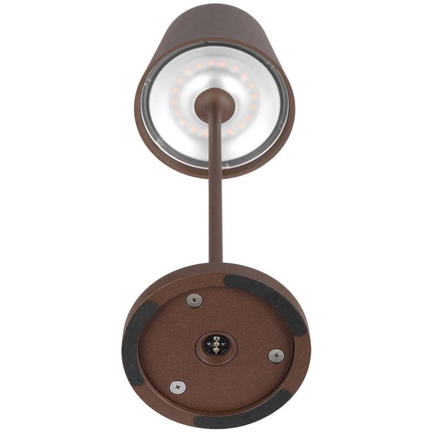 LED Prigušiva punjiva stolna lampa na dodir LED/2W/5V 4400 mAh 3000K IP54 smeđa