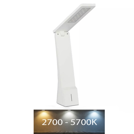 LED Prigušiva punjiva stolna lampa s upravljanjem na dodir USB LED/4W/5V 1200 mAh 2700K-5700K bijela/zlatna