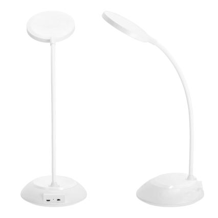 LED Prigušiva punjiva stolna lampa VISUA LED/5W/5V 3000-5000K 1200 mAh bijela