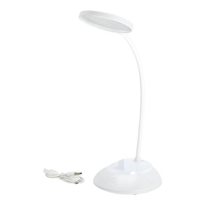 LED Prigušiva punjiva stolna lampa VISUA LED/5W/5V 3000-5000K 1200 mAh bijela