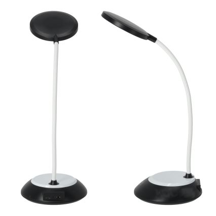 LED Prigušiva punjiva stolna lampa VISUA LED/5W/5V 3000-5000K 1200 mAh crna