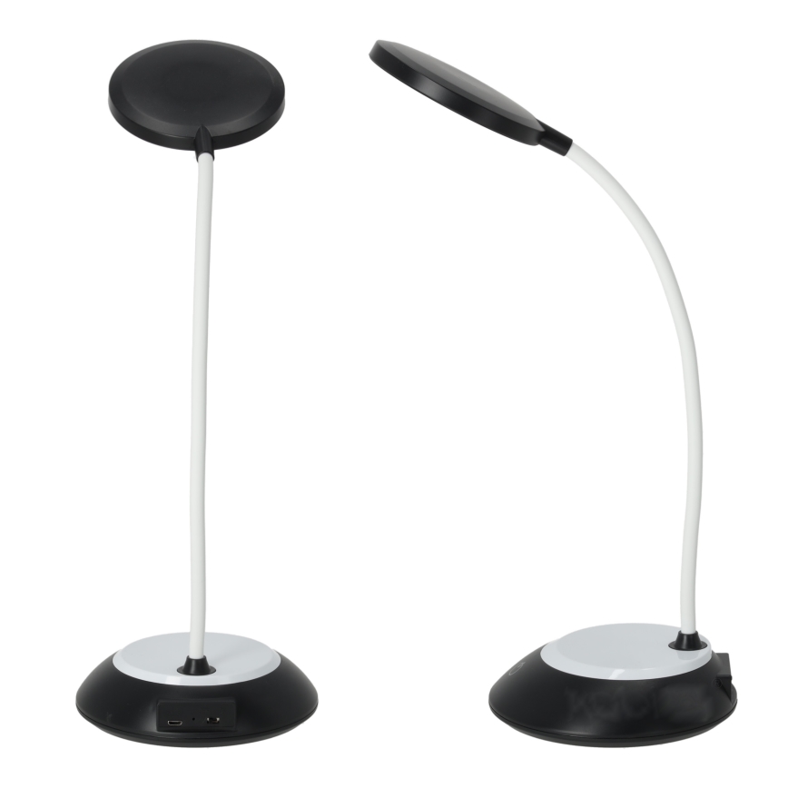 LED Prigušiva punjiva stolna lampa VISUA LED/5W/5V 3000-5000K 1200 mAh crna