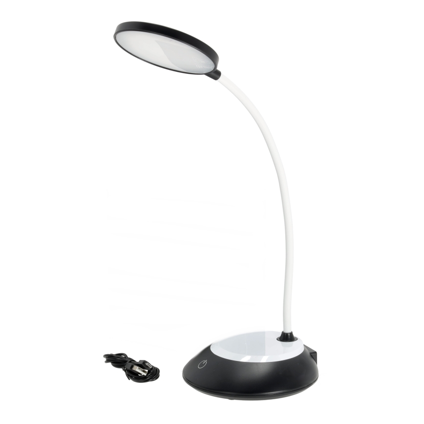 LED Prigušiva punjiva stolna lampa VISUA LED/5W/5V 3000-5000K 1200 mAh crna