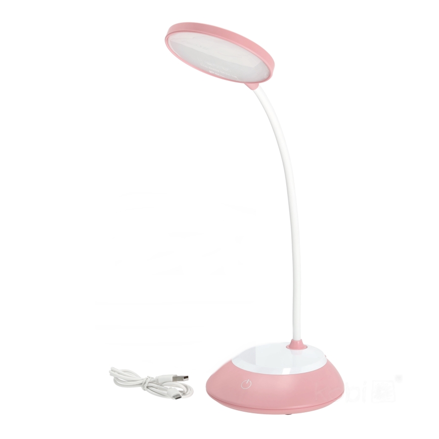 LED Prigušiva punjiva stolna lampa VISUA LED/5W/5V 3000-5000K 1200 mAh ružičasta