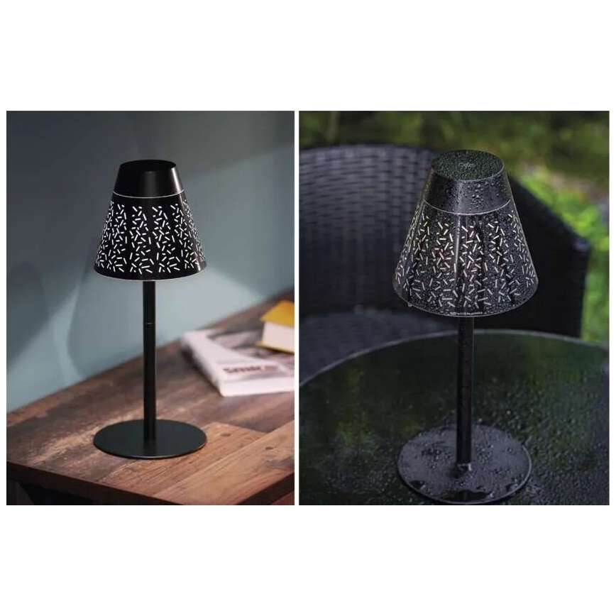 LED Prigušiva punjiva vanjska stolna lampa LED/4,2W/5V 2200mAh IP44