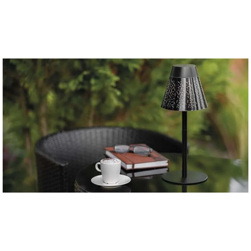 LED Prigušiva punjiva vanjska stolna lampa LED/4,2W/5V 2200mAh IP44